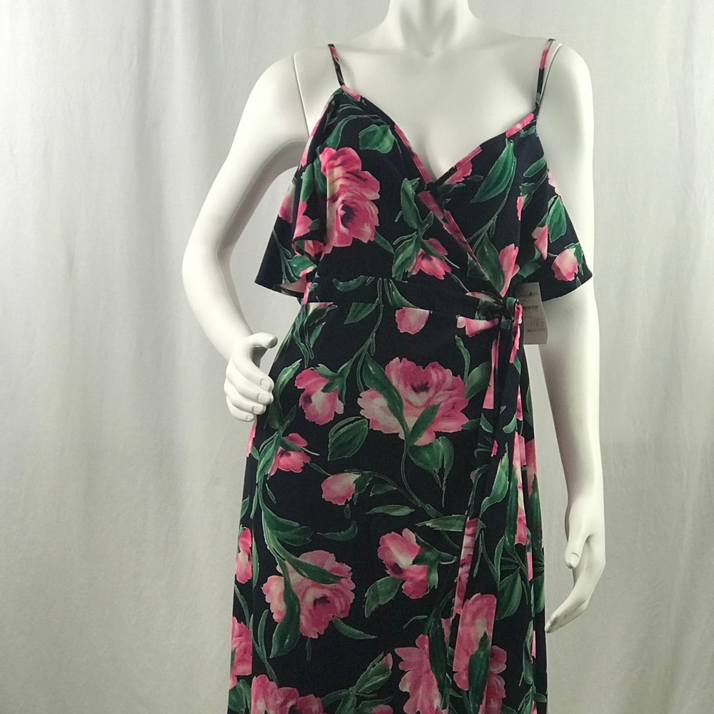 Soprano Cold Shoulder Wrap Dress XL NWT - Picture 1 of 5